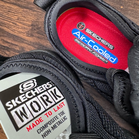 Sketchers Work Women Shoe Air Cooled Memory Foam Comp Toe sz8.5 NWT - Picture 2 of 10